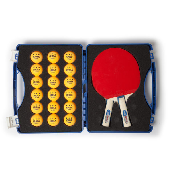 JOOLA TOUR COMPETITION Table Tennis Case Set (includes 2 PYTHON Rackets & 18 Balls)