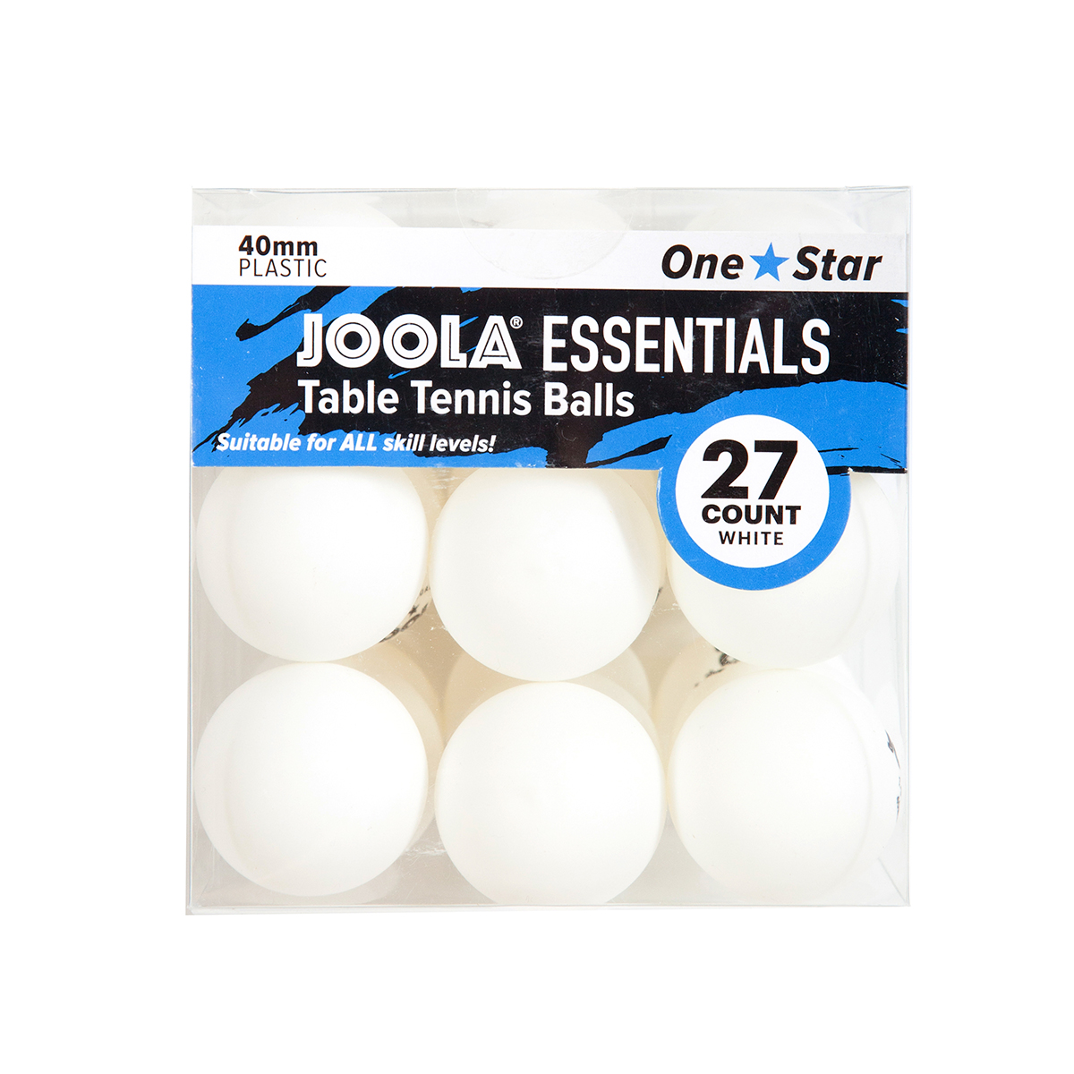 white color pack of 6 Joola rosskopf champ motif table tennis balls 40mm" 