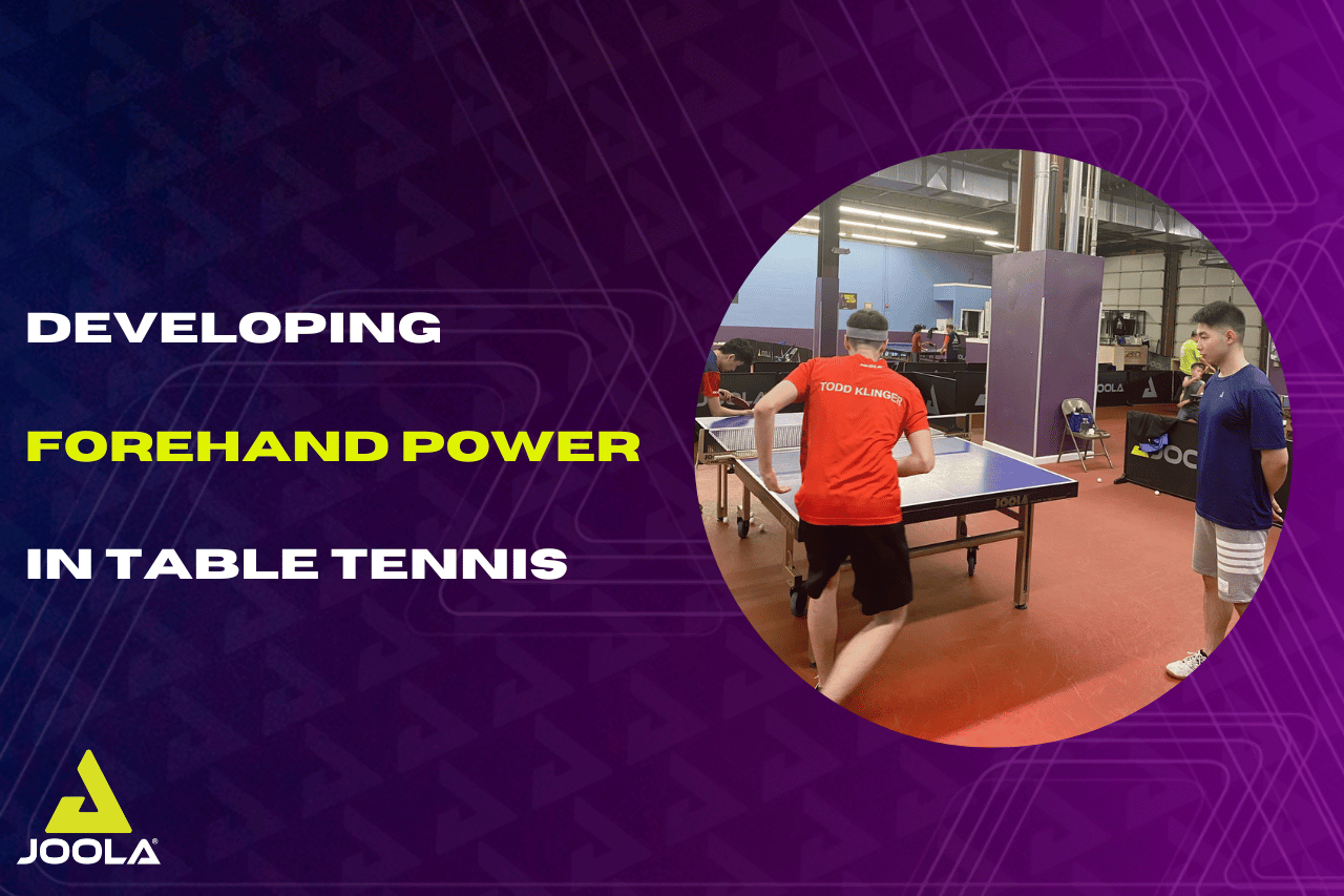 Title Image, Developing Forehand Power in Table Tennis. Wang Cheng observes student training