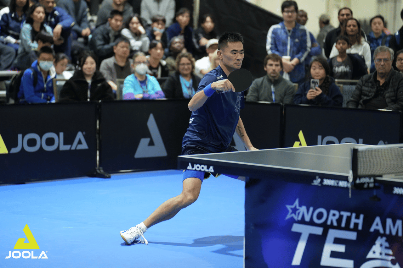 Kou Lei plays at the JOOLA North American Teams Table Tennis Tournament